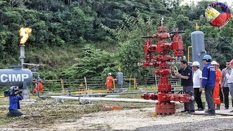 President Duterte leads ceremony of gas production of the Alegria Oilfield