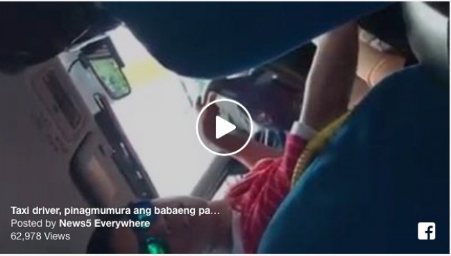 Adik na Taxi Driver, Pinagmumura at Pinagbantaan Ang Babaeng Pasahero