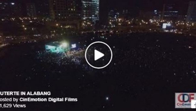 Aerial view of Duterte Sortie in Alabang [WATCH]