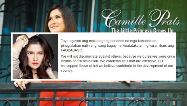 Camille Prats shows support for Mayor Rodrigo Duterte