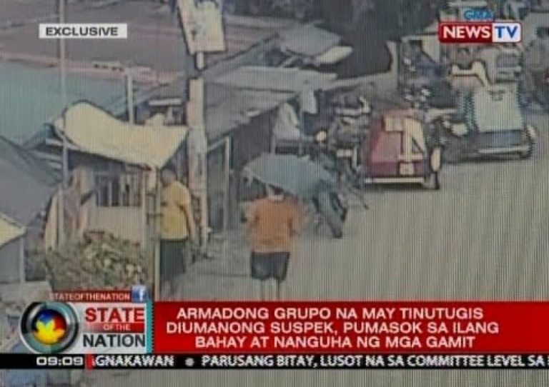 CCTV: Armadong Grupo pumasok sa ilang bahay at nanguha ng mga gamit