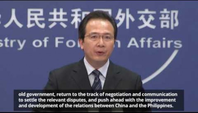 China: We will not honor any tribunal ruling, but we are for a friendly dialogue with Duterte Admin