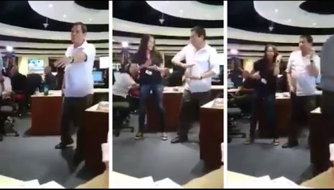 Coolest President of the Philippines dances with his staff!