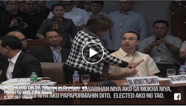 Full Video ng pambabastos ni Senator Trillanes kay Senator Cayetano sa #SenateHearing