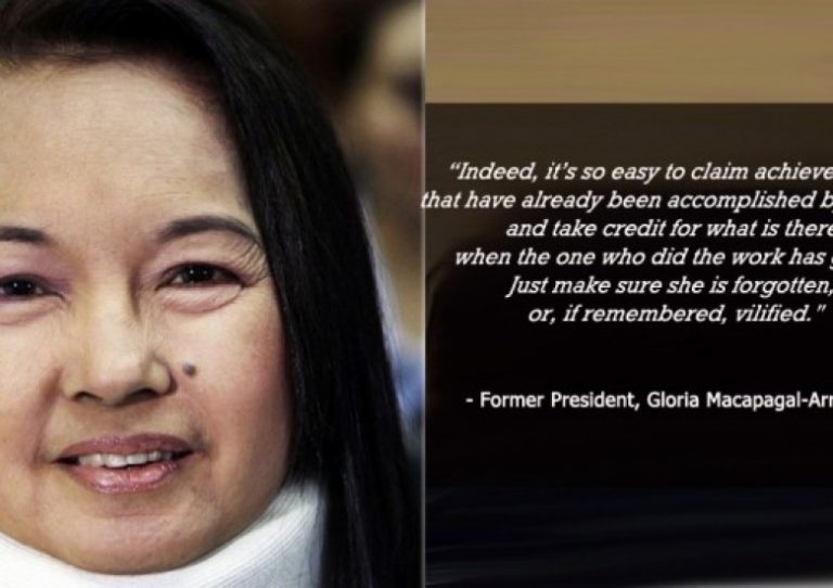 Gloria Arroyo Criticized Aquino Administration in an Essay