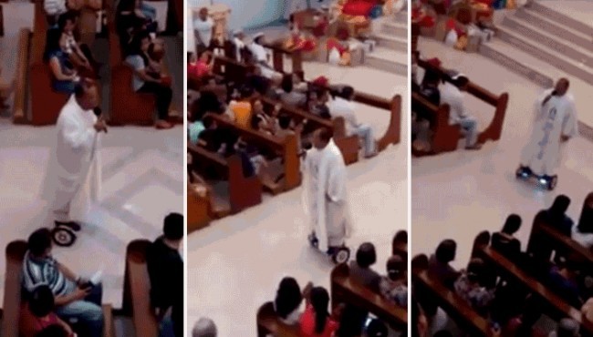 Hoverboarding Priest in the Philippines got Suspended