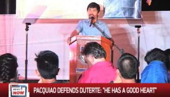 Manny Pacquiao: ‘Duterte has a good heart’