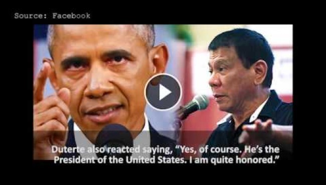Must Watch: President Obama has a message for Duterte!