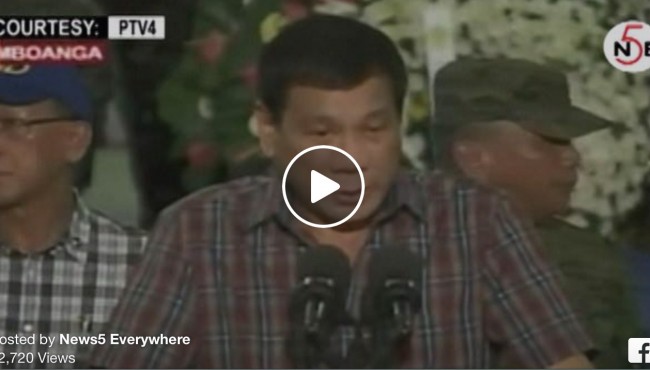 Personal na nakiramay si President Duterte sa burol ng 15 Sundalong nasawi sa Sulu