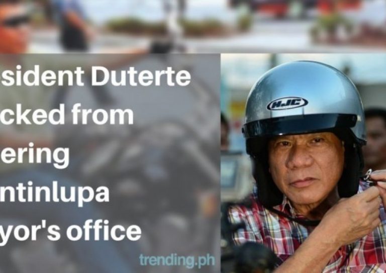 President Duterte blocked from entering Muntinlupa Mayor’s office