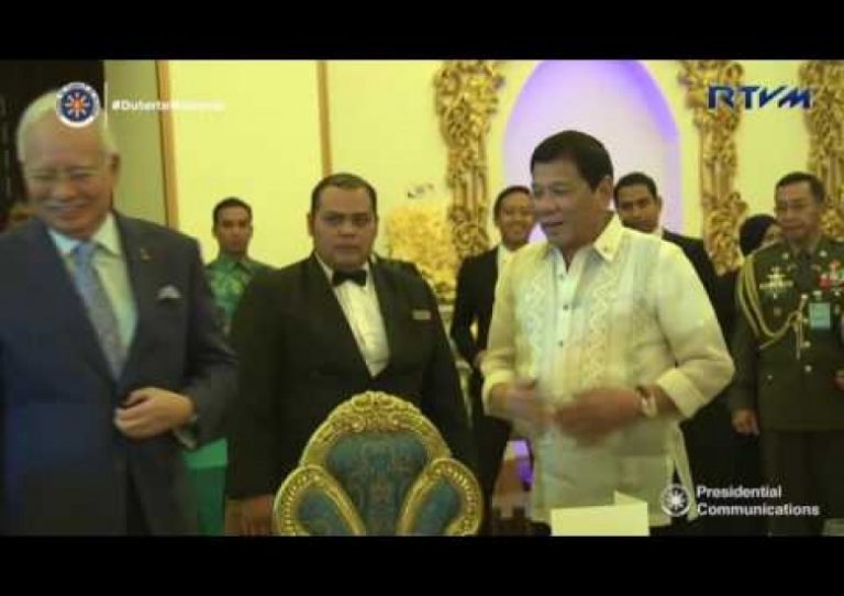 President Duterte graces a dinner hosted by Prime Minister Najib Razak
