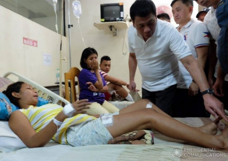 President Duterte visit the victims of Midsayap, North Cotabato bombing