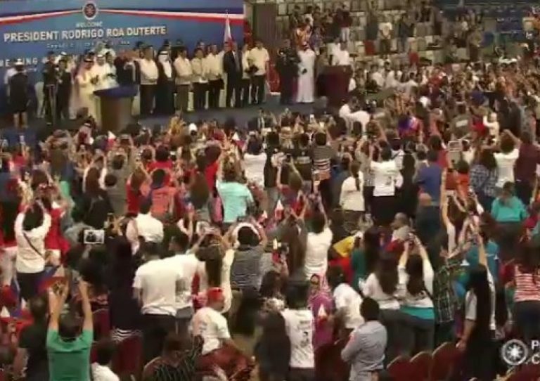 President Rody Duterte’s meeting with Filipino Community in Bahrain