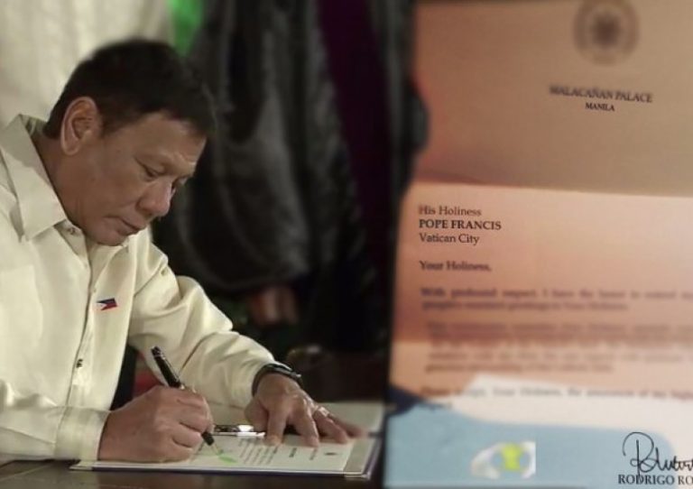 Read Duterte’s Letter To Pope Francis
