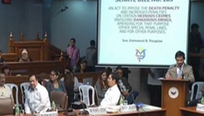 Sen. Manny Pacquiao pushes for death penalty for certain crimes