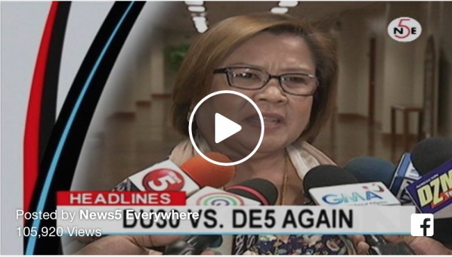 Senator De Lima to Filipinos: I will not Resign!