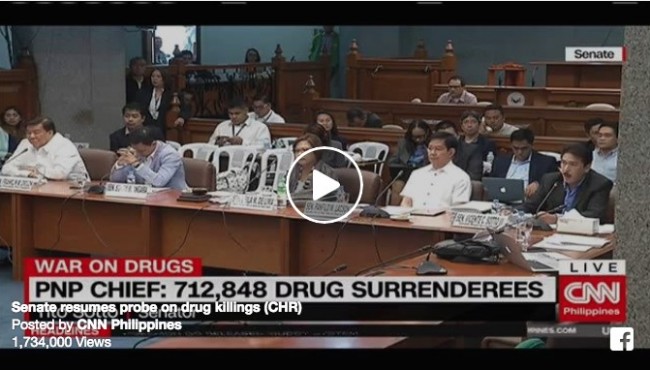 Senator Sotto hits CHR for not investigating victims of Drug pushers & addicts