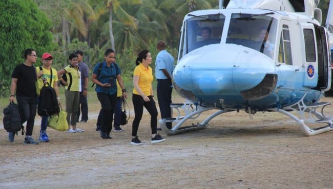 #SPOTTED: Kris Aquino using Presidential Choppers in Liberal Party Campaign Sorties