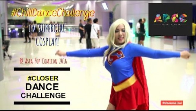 Supergirl Cosplayer Does #ChillDanceChallenge #CloserDanceChallenge