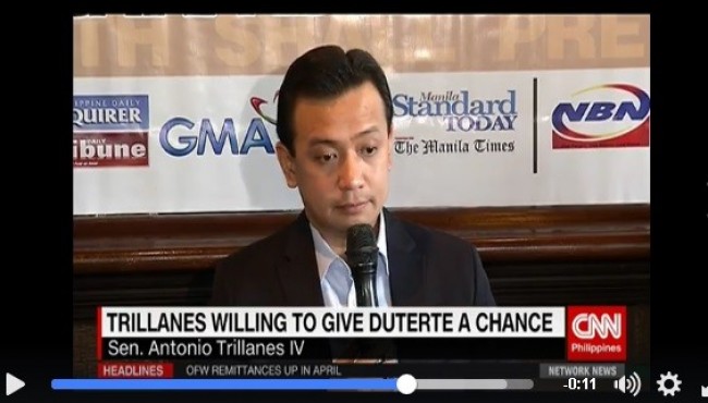 Trillanes willing to give Duterte a chance!