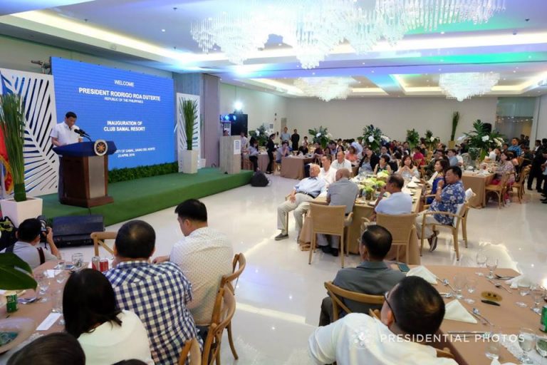 Pres. Duterte at the Club Samal Resorts Inauguration [IN PHOTOS]