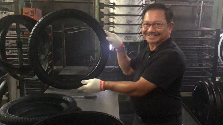 Pilipinas Agila Tires made by rubber farmers