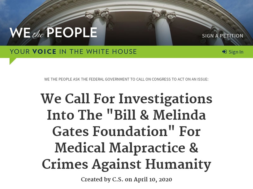 Petition Against "Bill & Melinda Gates Foundation" Reached ...